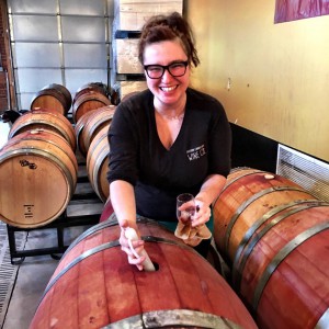 amanda-topping-off-barrels