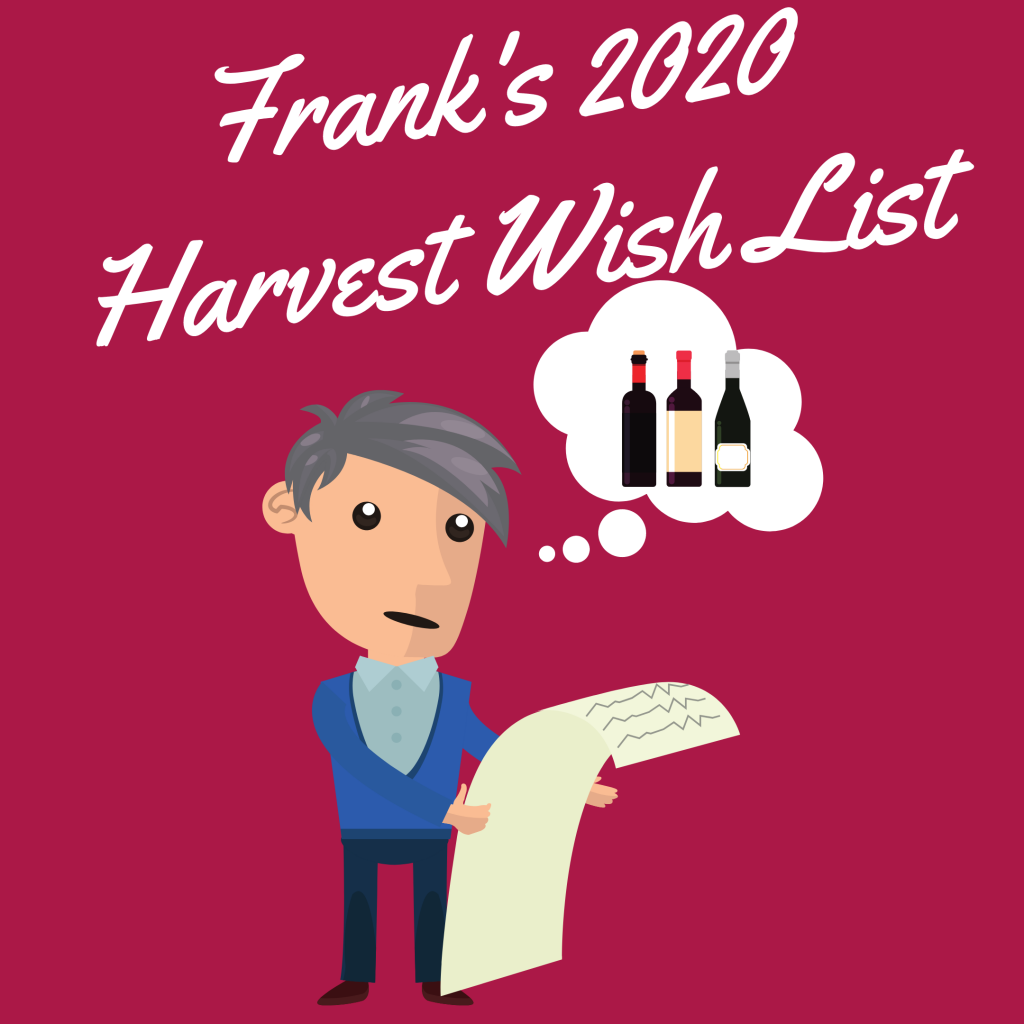 Frank's 2020 harvest Wish List