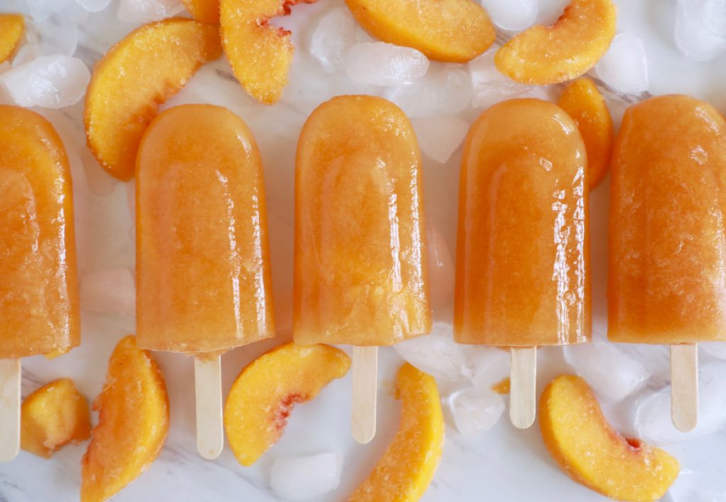 peach prosecco popsicle